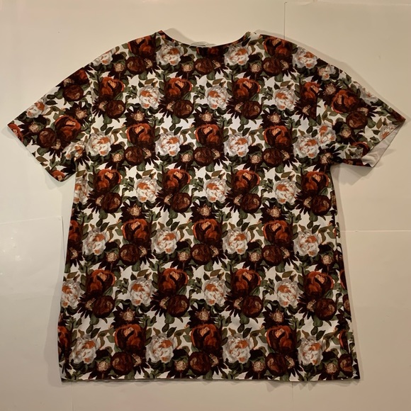 [2/$25] ZARA FLORAL FLOWER VINTAGE STYLED PRINT SHORT SLEEVE SHIRT SIZE MEDIUM - Picture 2 of 4